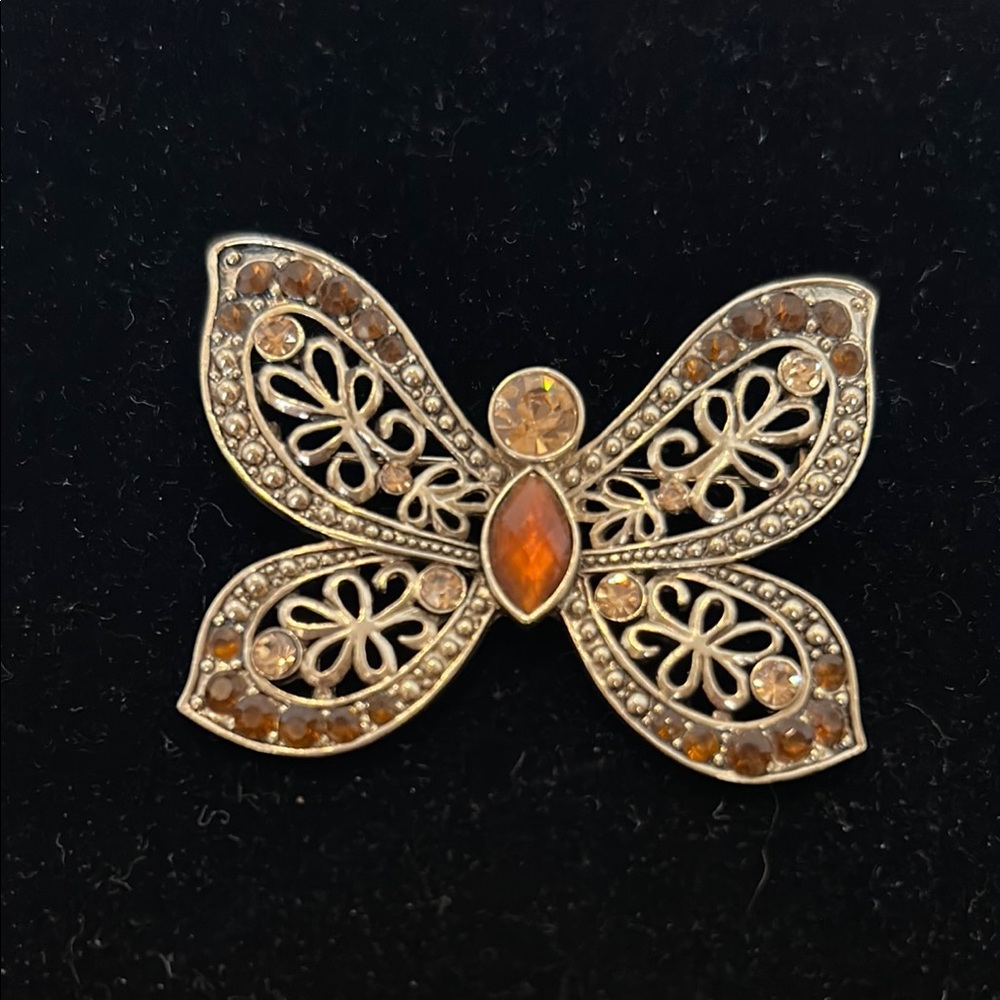 Gold Tone Butterfly Pin